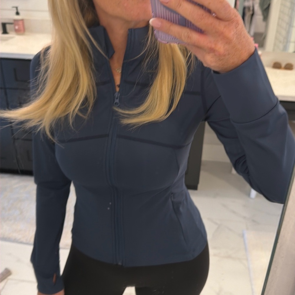 Athletic Fitted Full Zip - Blue